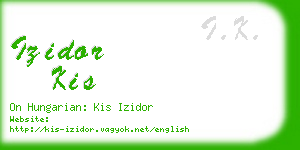 izidor kis business card